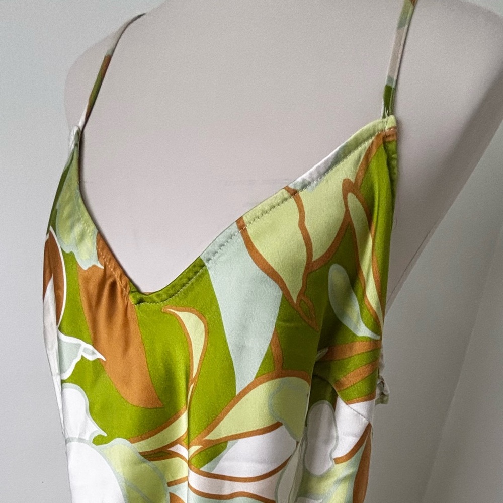 Forever 21 Green and Orange Floral Apparel